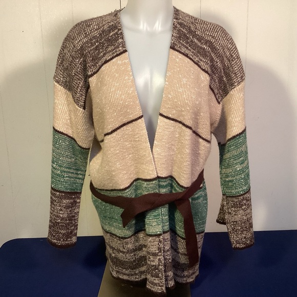 Russ Sweaters - Vintage Boho Bealted Cardigan Sweater Womens by Russ size Medium